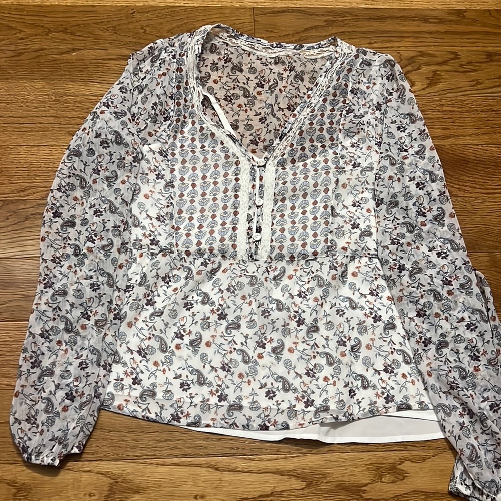 Hollister floral/paisley blouse. Size medium and only used once